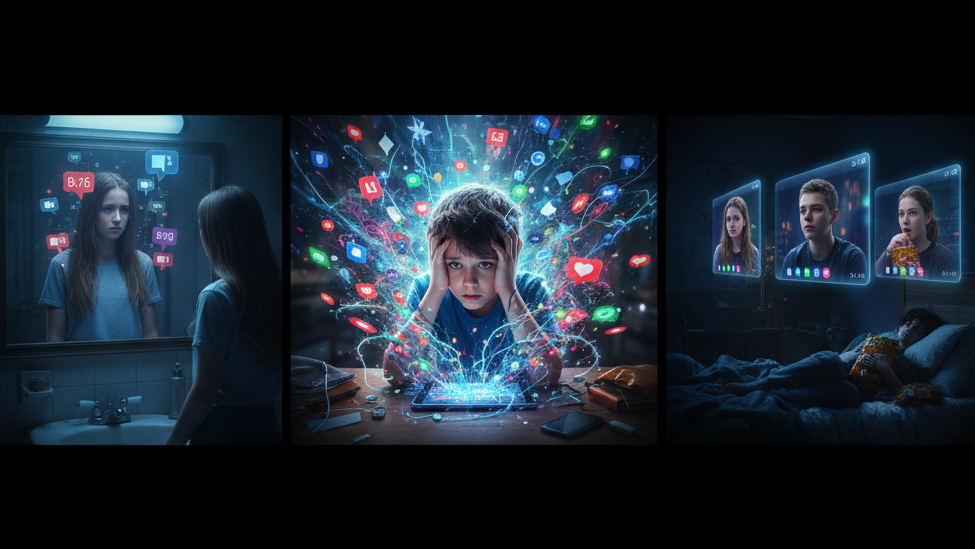 الشاشات وصحة الاطفال والمراهقين النفسية: بين الاستخدام اليومي والمخاطر الخفية