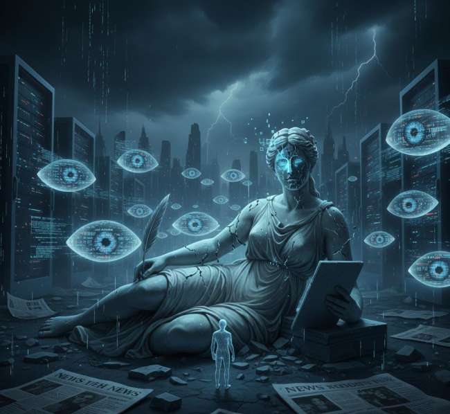 انهيار ثقة الجمهور وتآكل أخلاقيات الصحافة نتيجة التضليل الإعلامي باستخدام التقنيات الحديثة